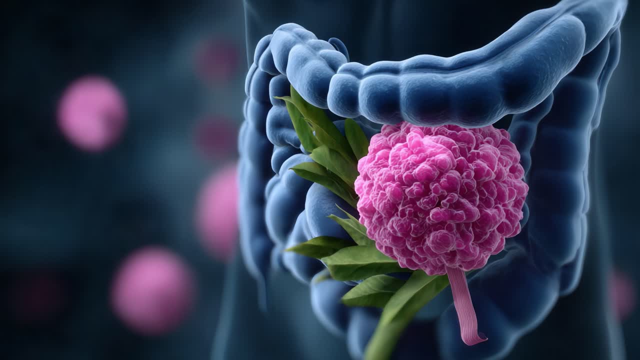 Visuelle Darstellung der Darmmikrobiom-Interaktionen: Eine Nahaufnahme gesunder Bakterien und deren Einfluss auf die Verdauungsgesundheit.