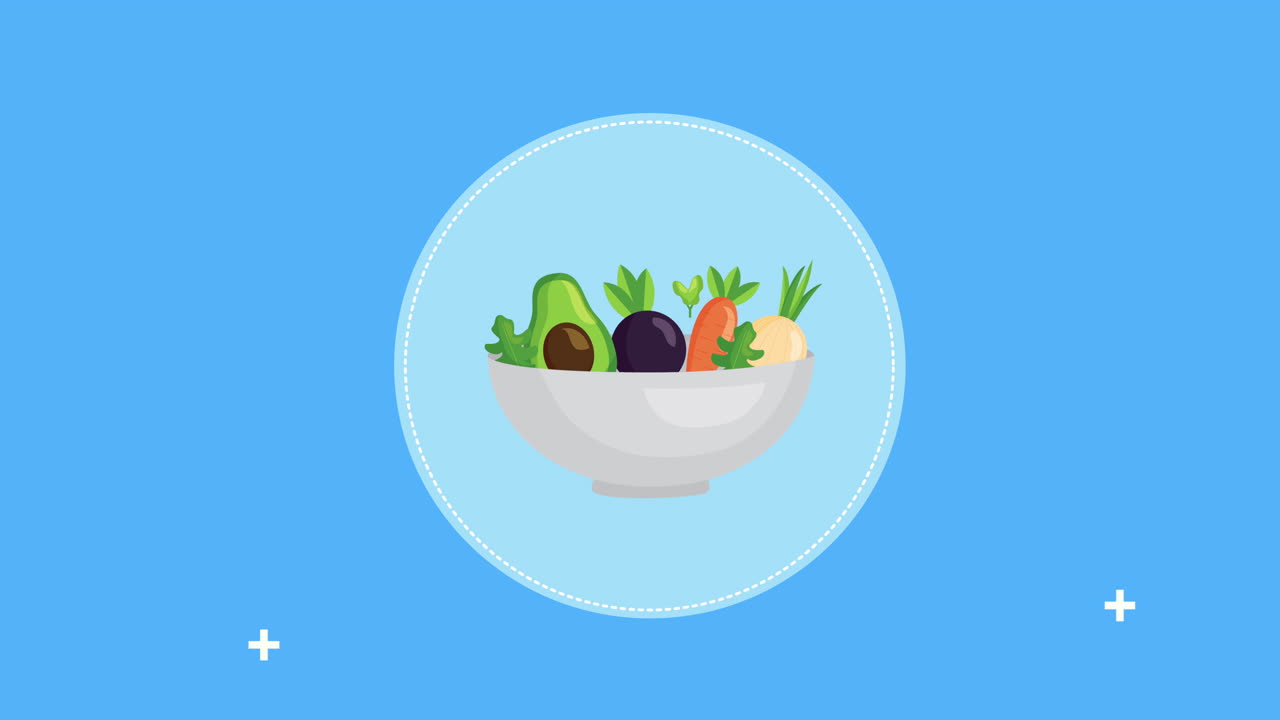 alimentos frescos y saludables en un cuenco