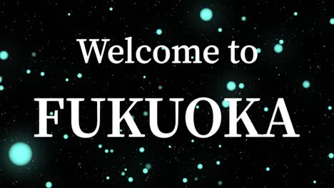 welcome to fukuoka message text animation motion graphics