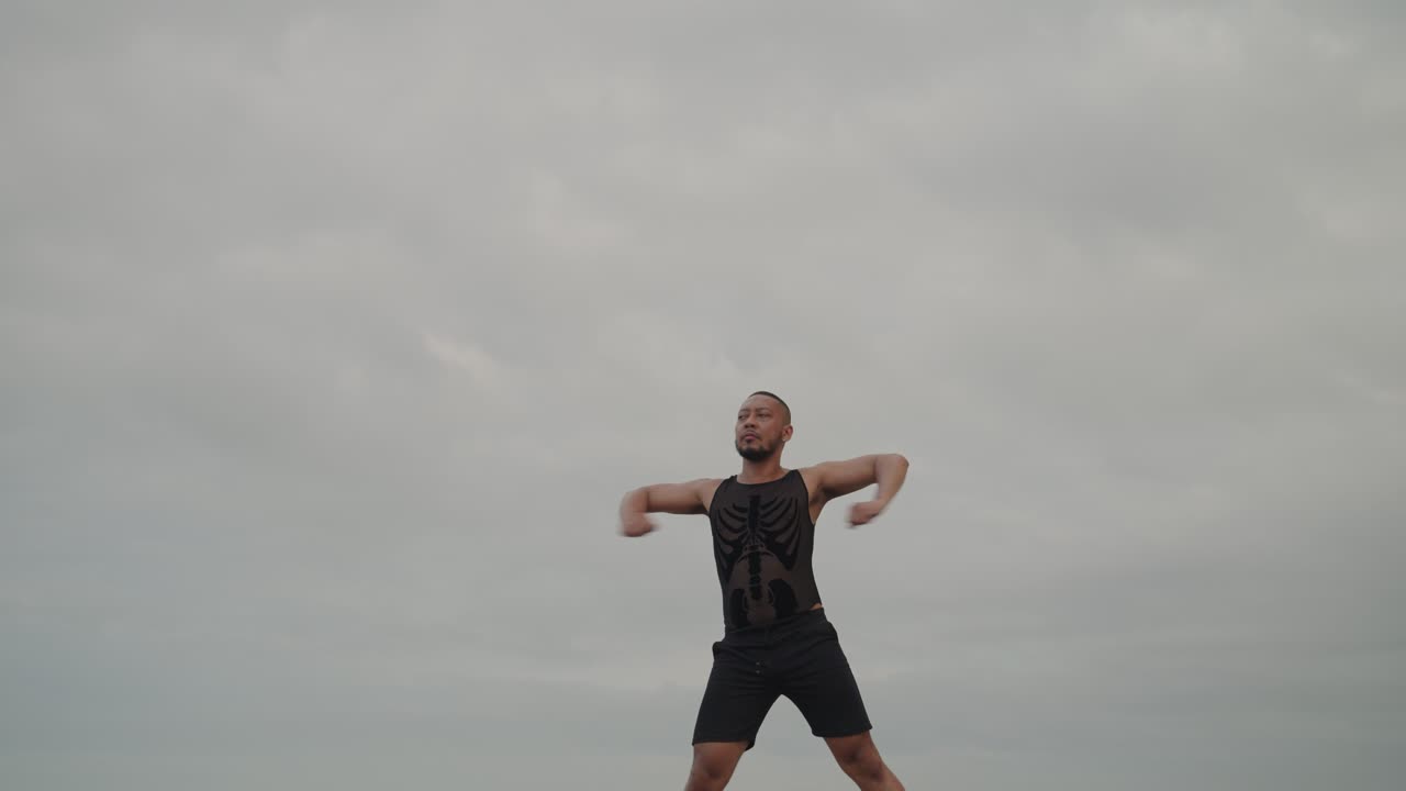 Man in a Contemporary Dance Performance