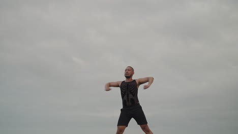 man in a contemporary dance performance