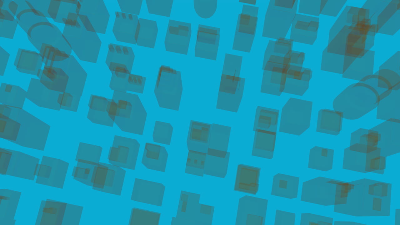 dibujo arquitectónico 3d del paisaje urbano 4k