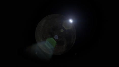 sunrise and moon view from space