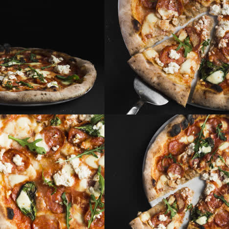 delicious italian food: pizza and pasta