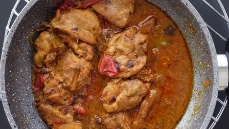 chicken curry in a pan