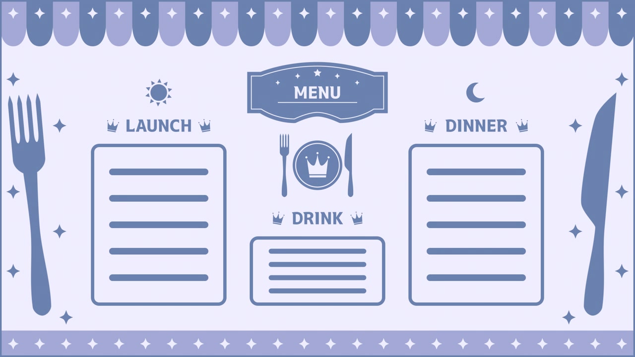 Pastel Purple Menu Design