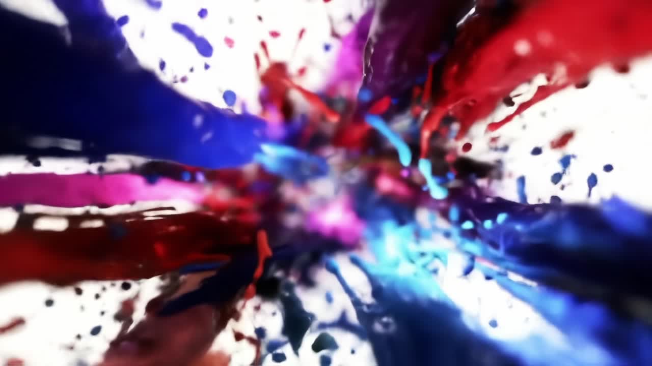A Stunning Burst of Color: Abstract Paint Explosion Capturing the Dynamic Flow and Vivid Energy of Vibrant Paints in Motion