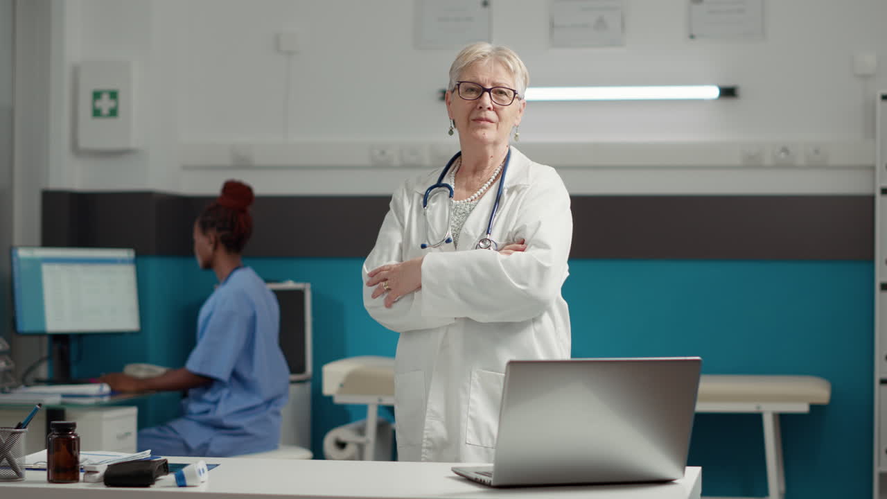 Portrait of female doctor with medical expertise feeling confident