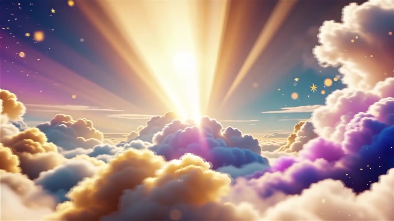 Christian Heavenly Light Worship Background