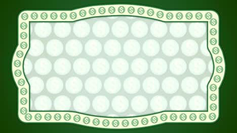 dollar american money green background vintage frame