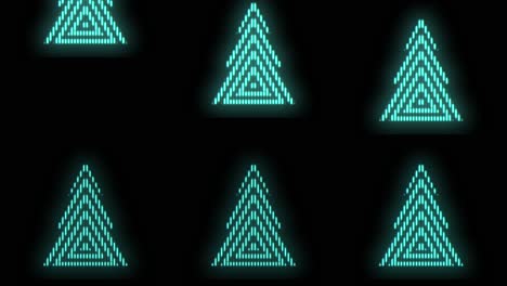 Neon green Christmas trees pattern