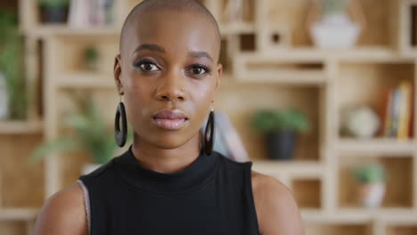 beauty, fashion and face with a model black woman