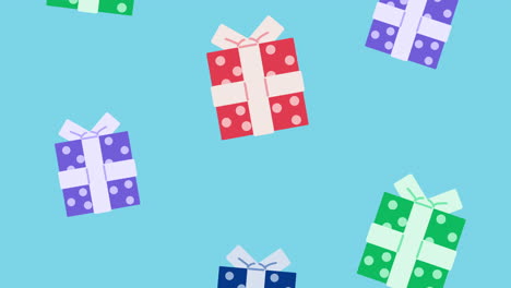 happy birthday celebration gifts animation