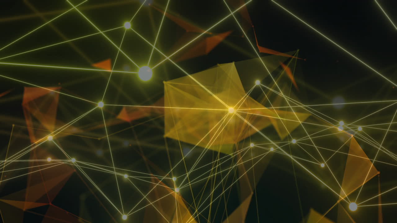 animación de la red de conexiones sobre fondo negro