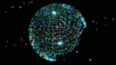 abstract digital sphere in space