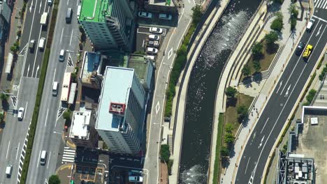 top view of tokyo and part of a river from the skytree tower