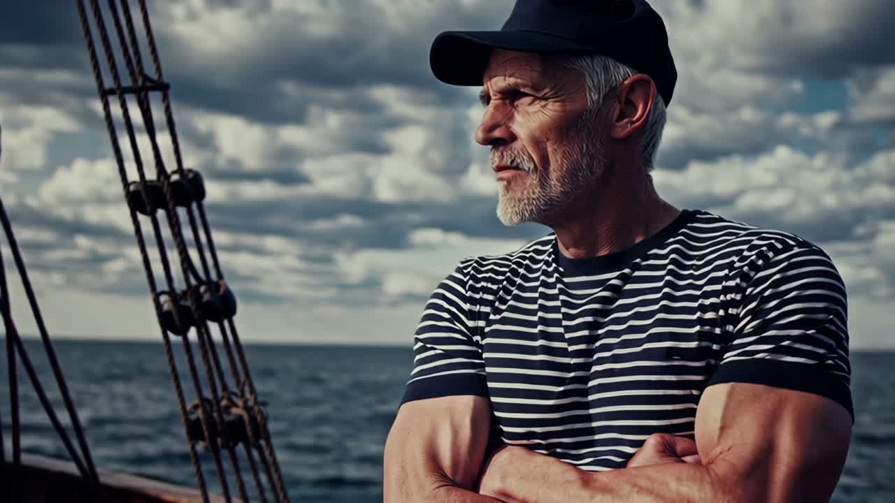 Mature Sailor on a Ship