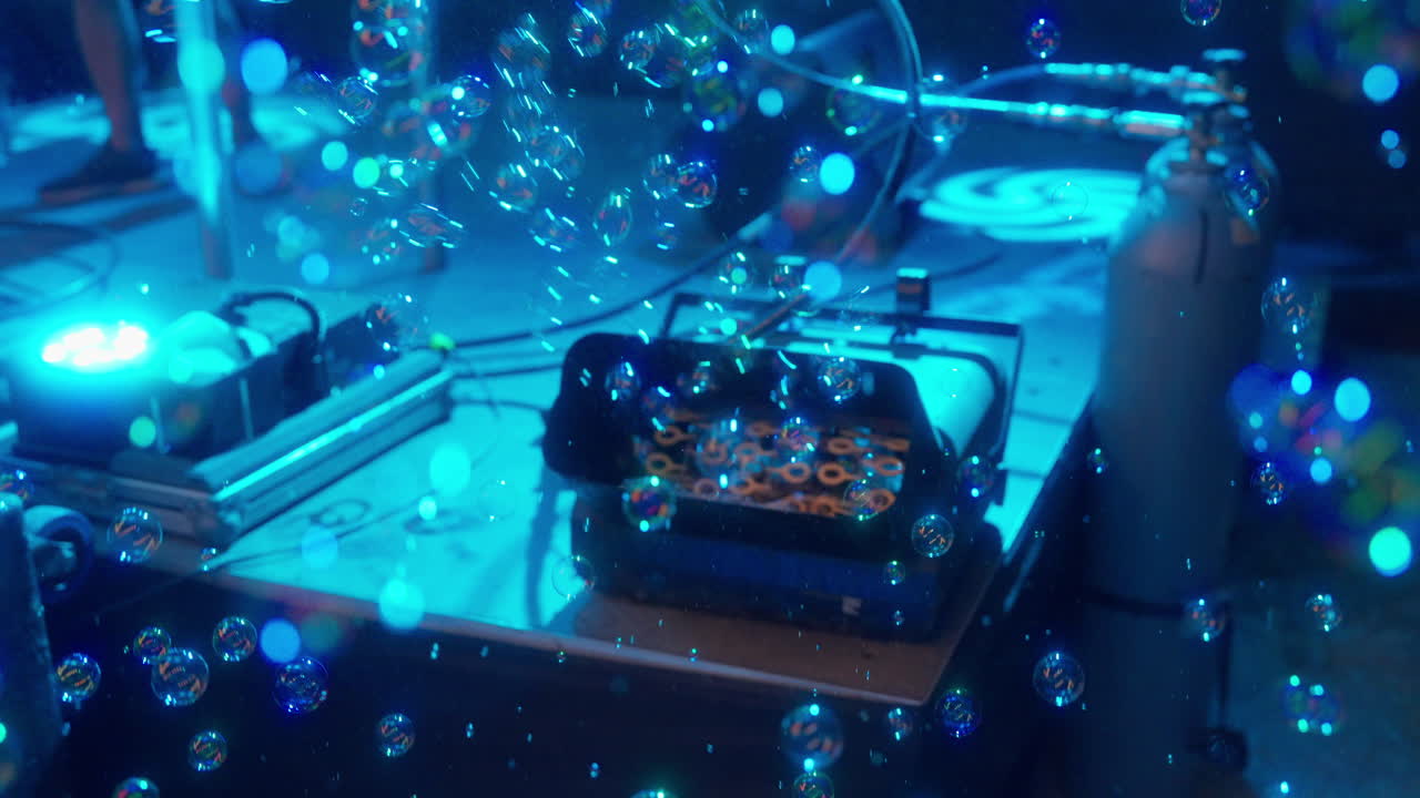 Night Party Bubble Machine Blowing Bubbles