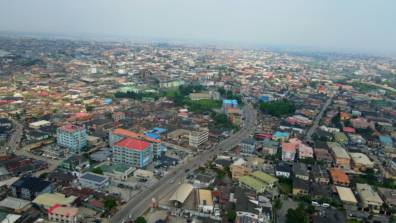 Ariel view shot of lagos state Nigeria