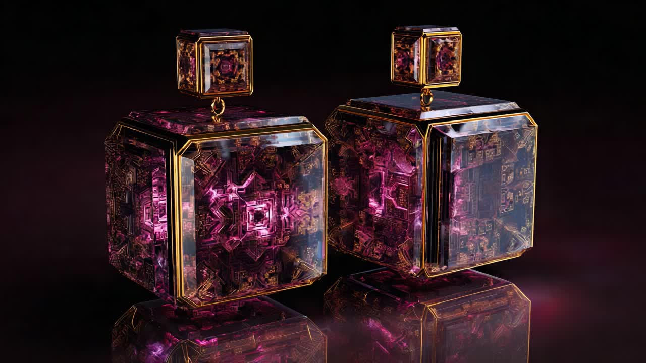 Futuristic Crystal Cubes