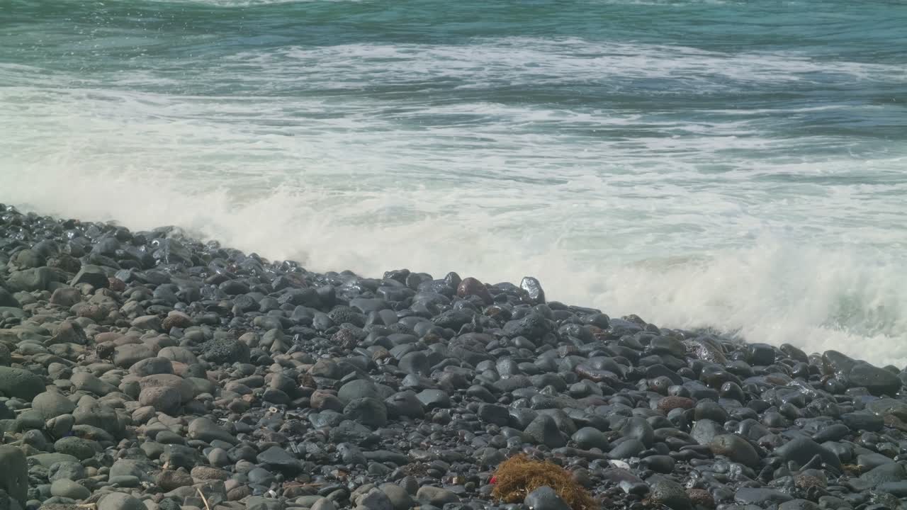 해변의 행복: 란사로테에서 바다의 파도와 서핑