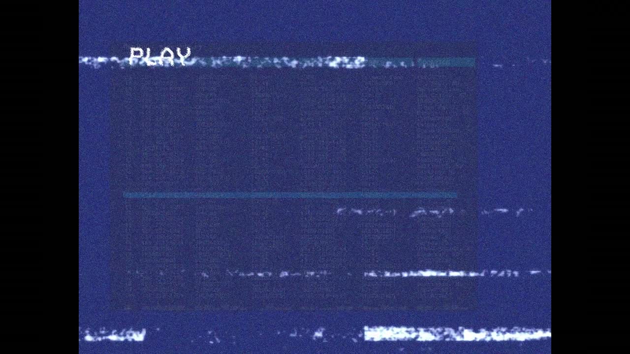 Animation of data processing over play screen on blue background