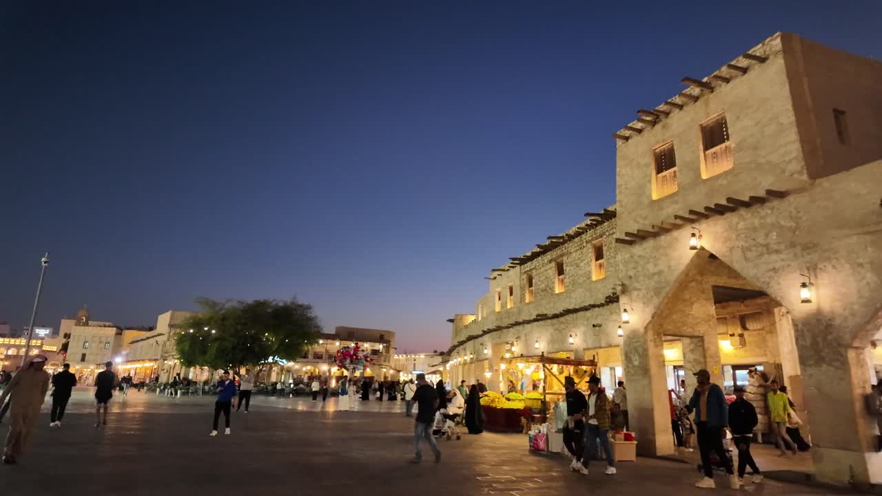 Bustling Marketplace at Night
