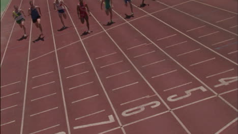 a group of men running a race