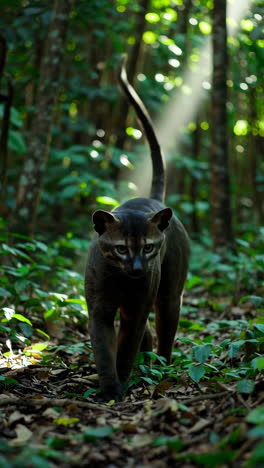 forest cat in its natural habitat