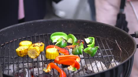 grilled vegetables and corn