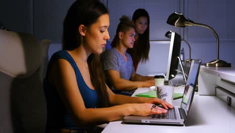 Executives working at desk