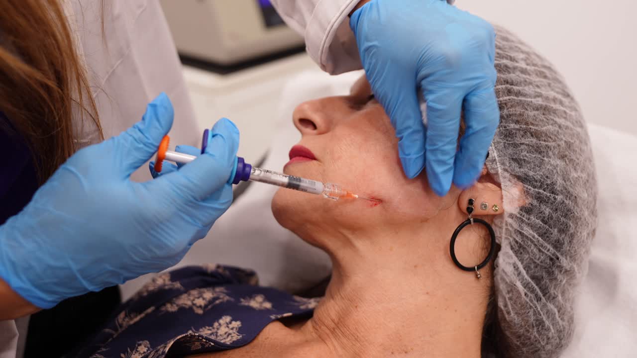 Procedura di iniezione cosmetica