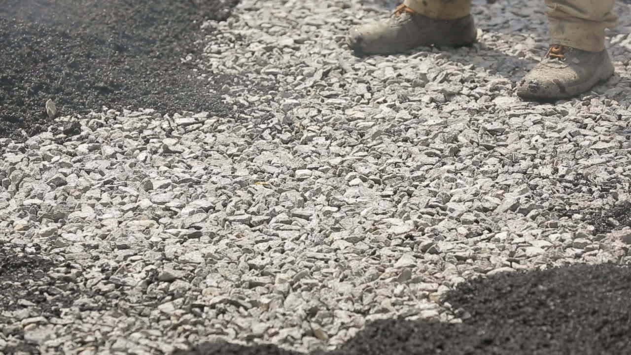 Men working at the road construction