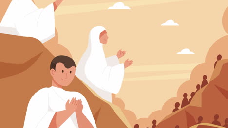 hajj pilgrimage on mount arafat