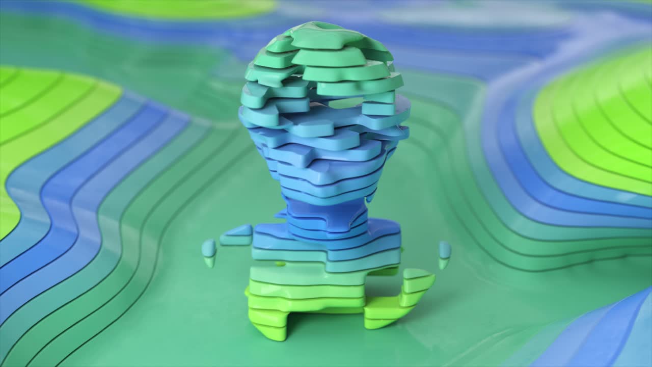 formas renderizadas en 3d abstractas y coloridas