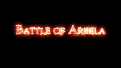 battle of arbela written with fire. loop