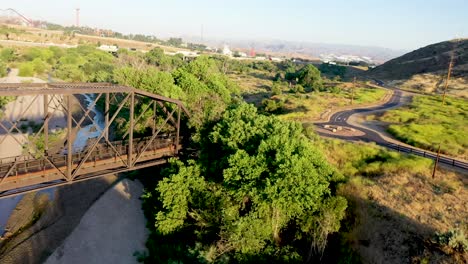 iron horse trailhead bridge in valencia, ca