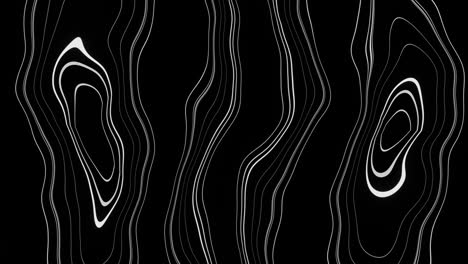 un fondo abstracto en blanco y negro de líneas en bucle.