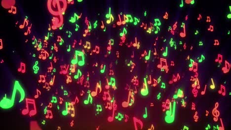 colorful music notes background