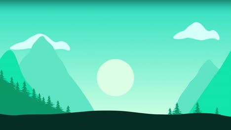 mountain adventure vacation animation