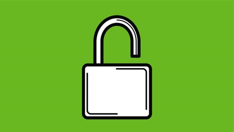 simple animation of unlocked padlock and locked padlock