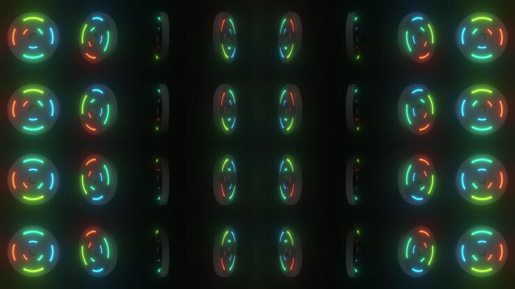 Abstract Glowing Circles Pattern