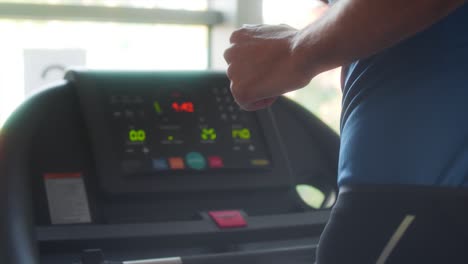 man running on a treadmill