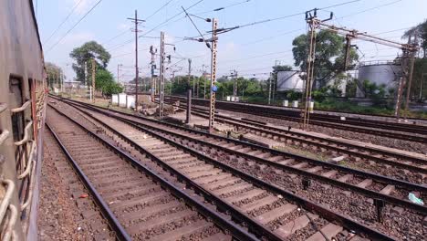vista desde el interior del tren