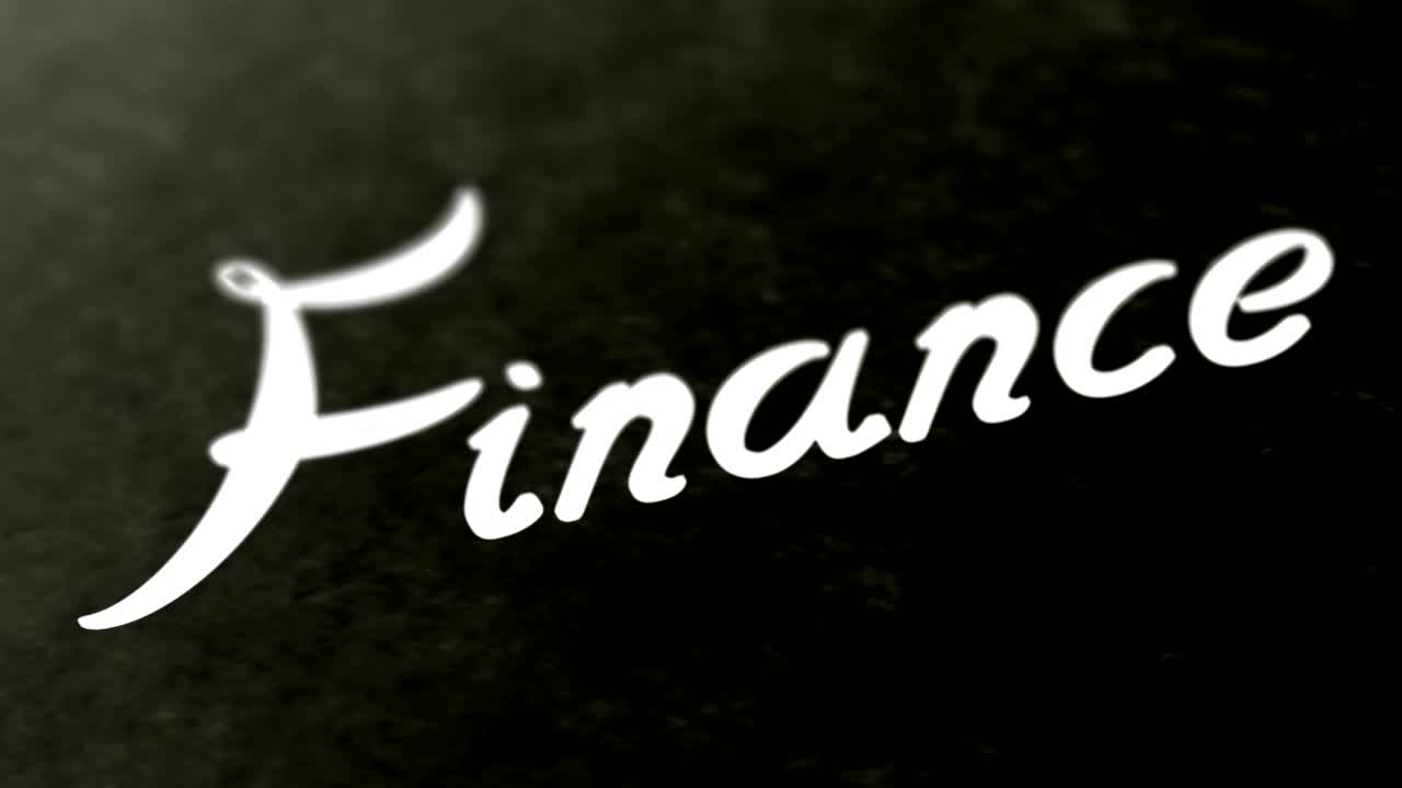 "Finance" on the page. Looping footage has 4K resolution.
