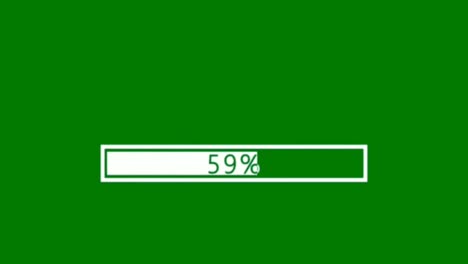 proceso de carga gráficos de movimiento de pantalla verde