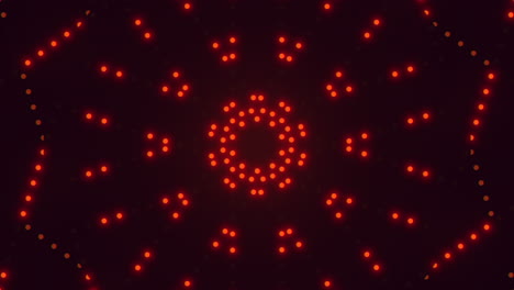 patrón de puntos rojos radiantes arreglo circular vibrante de puntos brillantes