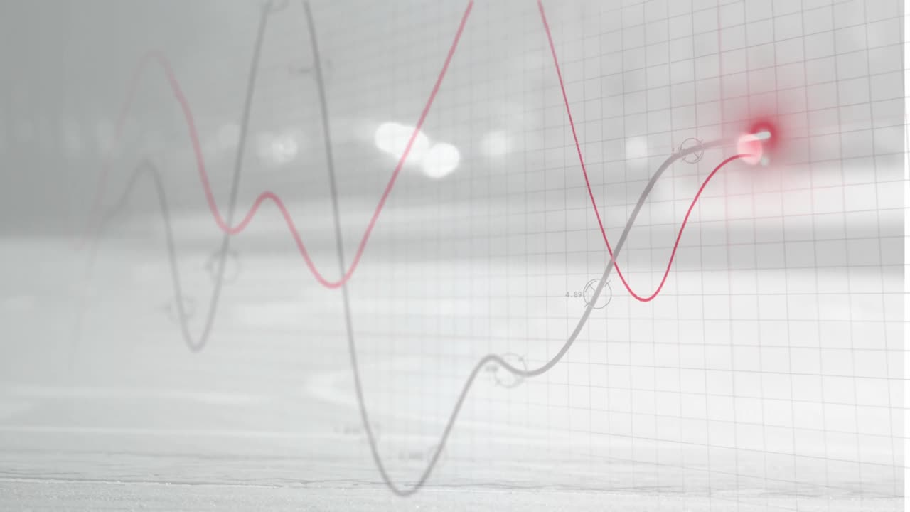 벽돌 벽 뒤에 색 네온 빛 네온 종의 애니메이션