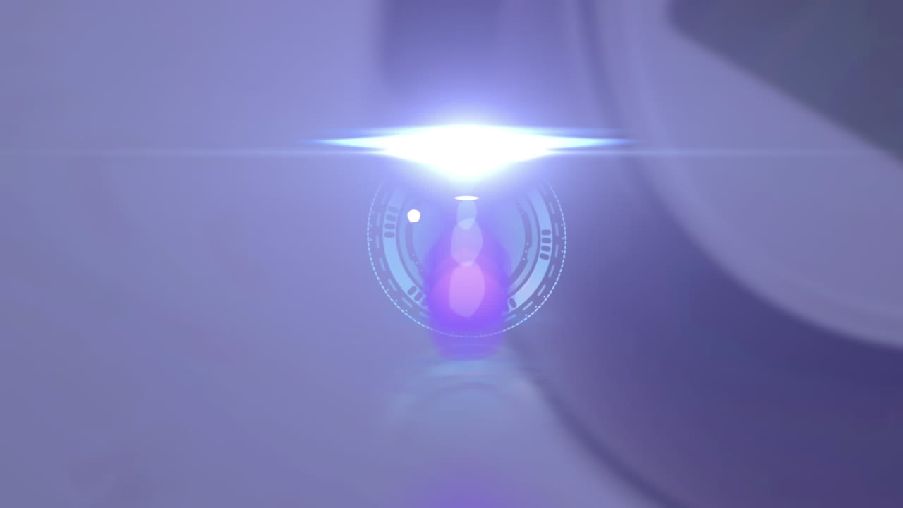 animación de cerradura de seguridad giratoria con reloj sobre el rastro de luz en fondo borroso