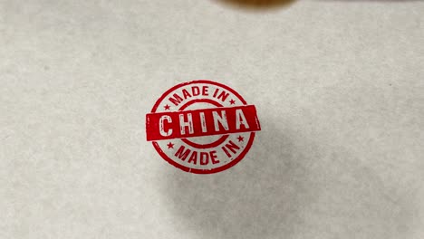 made in china stamp and stamping loop animation